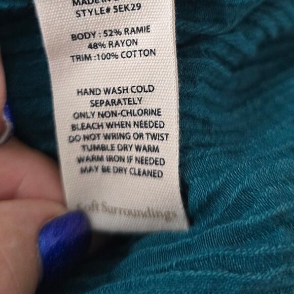 Soft Surroundings Rio Jumpsuit Sleevless Spruce Green Women's 3X NWT MSRP $110 - Picture 9 of 9